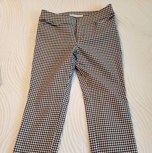 Black and white ankle pants